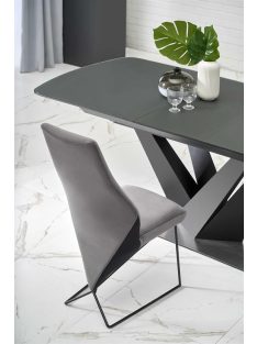 Patrizio bővíthető étkezőasztal fekete 160-200cm