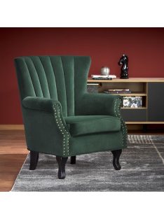 Titan bársony fotel sötét zöld